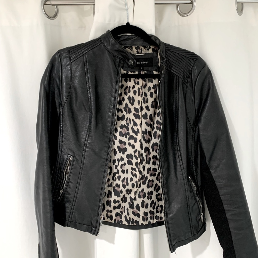 Black Rivet Faux Leather jacket